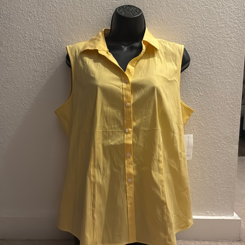 Yellow charter club blouse